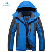 Mountec Winter Waterproof Hiking Jacket Softshell Men Windbreaker Jacket Plus-TaoDream Outdoor Store-Blue-XL-Bargain Bait Box