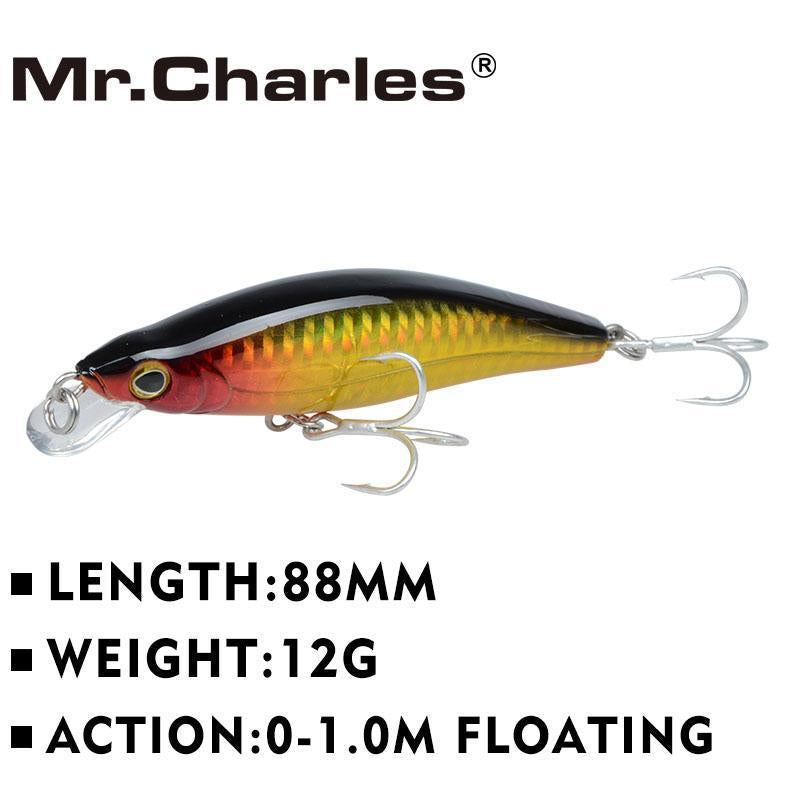 Mr.Charles Cmc024 Fishing Lure 88Mm/12G 0-1.0M Floating Shad Quality-MrCharles-COLOR A-Bargain Bait Box