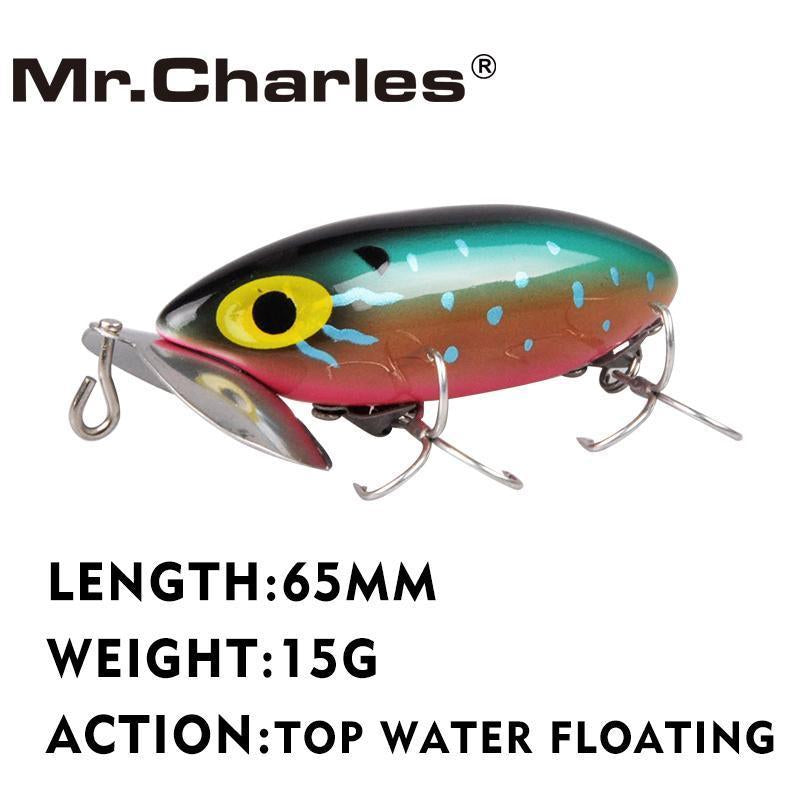 Mr.Charles Cmcs124 1 Pcs Fishing Lures ,65Mm/15G ,Top Water Floating Popper Hard-MrCharles-A-Bargain Bait Box