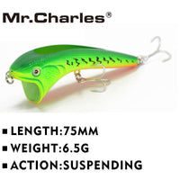 Mr.Charles Cn51 Fishing Lure 75Mm 6.5G Suspending Vib Assorted Different-MrCharles-275-Bargain Bait Box