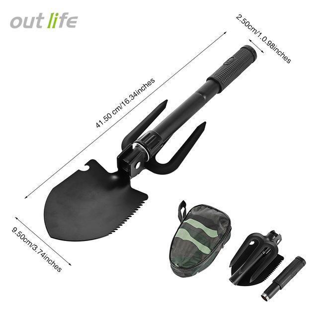 Multi-Function Camping Shovel Military Portable Folding Shovel Survival Spade-Top Sport Store - make sport easy-style 3-Bargain Bait Box