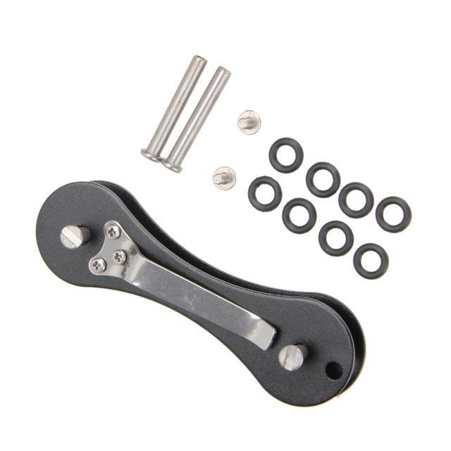 Multi Function Outdoor Edc Aluminum Hard Oxide Key Holder Organizer Clip-happyeasybuy01-Black-Bargain Bait Box