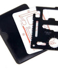 Multi-Function Portable Pocket Credit Card Size Emergency Survival Tool Kit-JK Outdoor-Silver-Bargain Bait Box