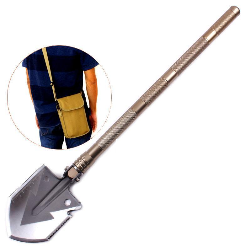Multi-Function Survival Shovel Military Folding Spade Garden Camping Shovel Snow-Feiqu Trading Co., Ltd. Store-Golded-Bargain Bait Box
