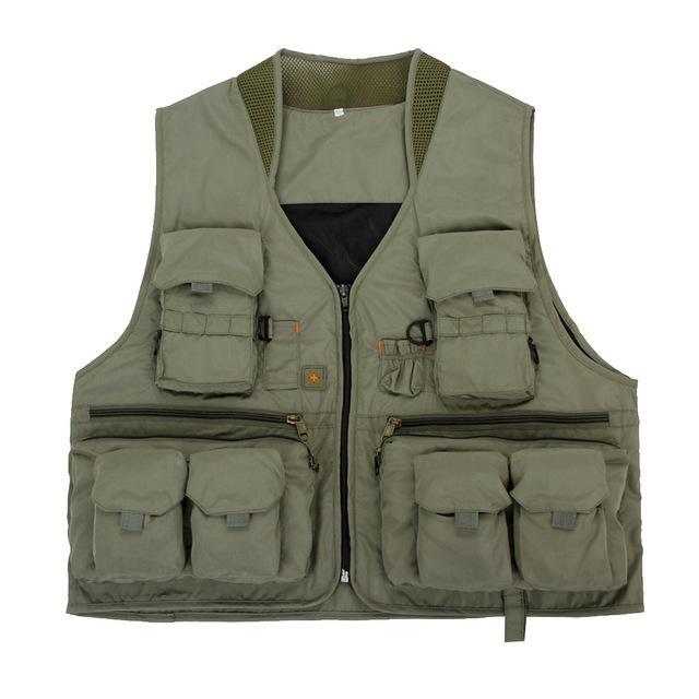 Outdoor Fishing Vests Quick Dry Breathable Multi Pocket Mesh