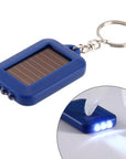 Multi Tool Solar Energy Light 3 Led Electric Torch With Key Chain Mini Led-Under the Stars123-Dark blue-Bargain Bait Box