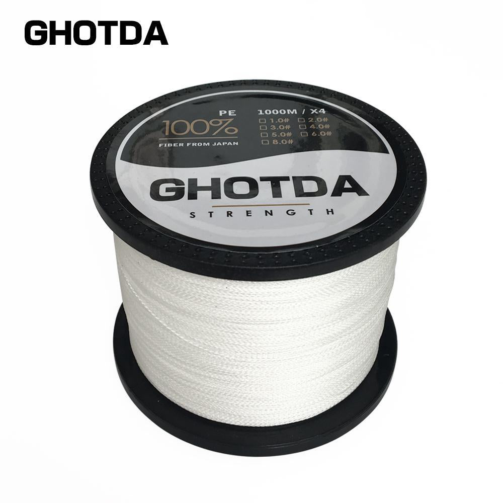 Multifilament Fishing Line 300M 500M 1000M Pe Braided Fly Line 4 Threads Wires-HUDA Sky Outdoor Equipment Store-300M-1.0-Bargain Bait Box