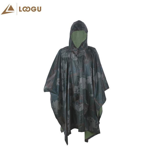 Multifunction Military Emergency Raincoat Poncho For Fishing Hiking Hunting-Loogu outdoor Co,.Ltd-AF-Bargain Bait Box