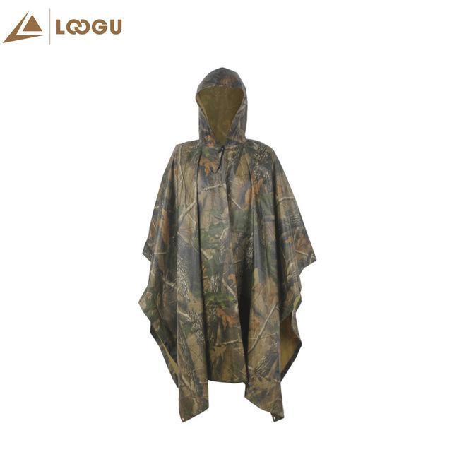 Multifunction Military Emergency Raincoat Poncho For Fishing Hiking Hunting-Loogu outdoor Co,.Ltd-realtree-Bargain Bait Box