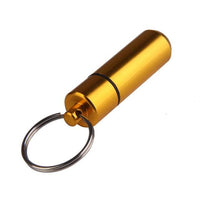 Multifunction Tool Aluminum Alloy Waterproof Small Gallipot Cartridge Keychain-Traveling Light123-Gold-Bargain Bait Box