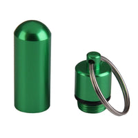 Multifunction Tool Aluminum Alloy Waterproof Small Gallipot Cartridge Keychain-Traveling Light123-Silver-Bargain Bait Box