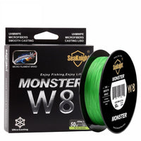 N Monster 500M / 546Yds Monster W8 Braided Fishing Lines 8 Weaves Wire Smooth Pe-NUNATAK Fishing Store-yelow-1.0-Bargain Bait Box