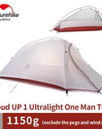 Naturehike 1 Man Lightweight Camping Tent Outdoor Hiking Backpacking Cycling-AliExpressOutdoor Store-Gray-Bargain Bait Box