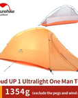 Naturehike 1 Man Lightweight Camping Tent Outdoor Hiking Backpacking Cycling-AliExpressOutdoor Store-Orange-Bargain Bait Box