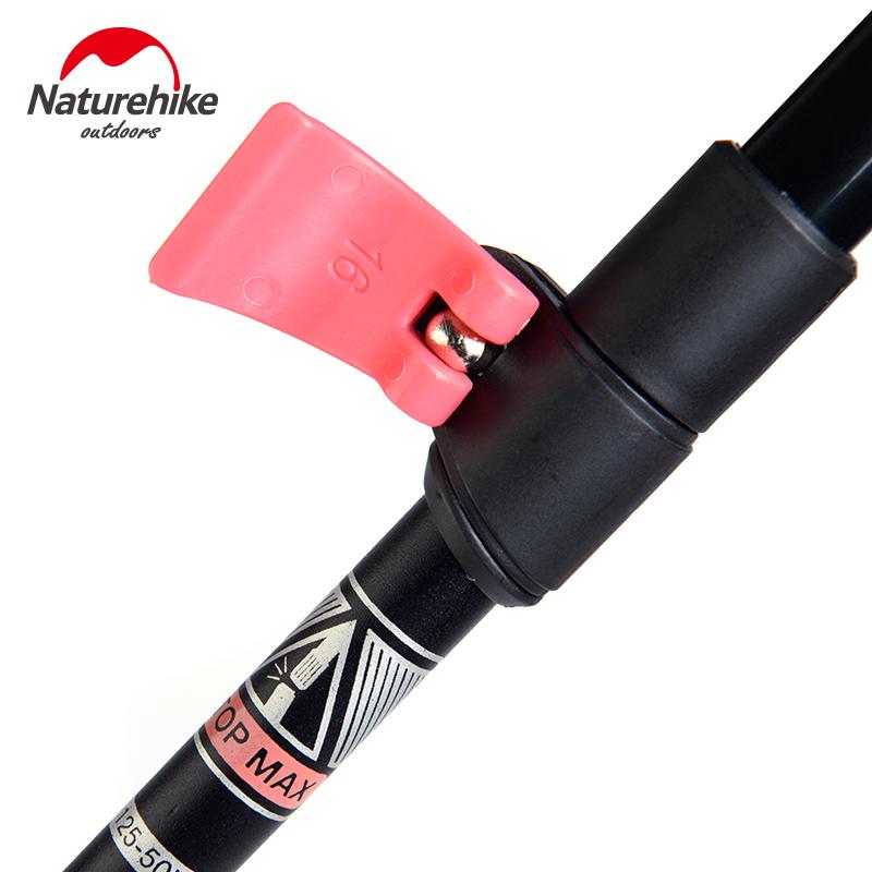 Naturehike 1 Pcs Ultra-Light External Lock Eva Handle 3-Section Adjustable Canes-Naturehike Official Store-Red-Bargain Bait Box