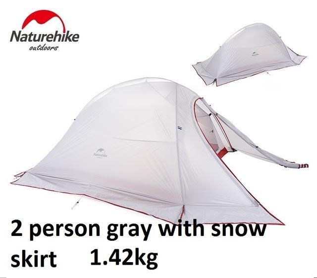 Naturehike 2 Man Lightweight Camping Tent Outdoor Hiking Backpacking Cycling-AliExpressOutdoor Store-gray tent with skirt-Bargain Bait Box