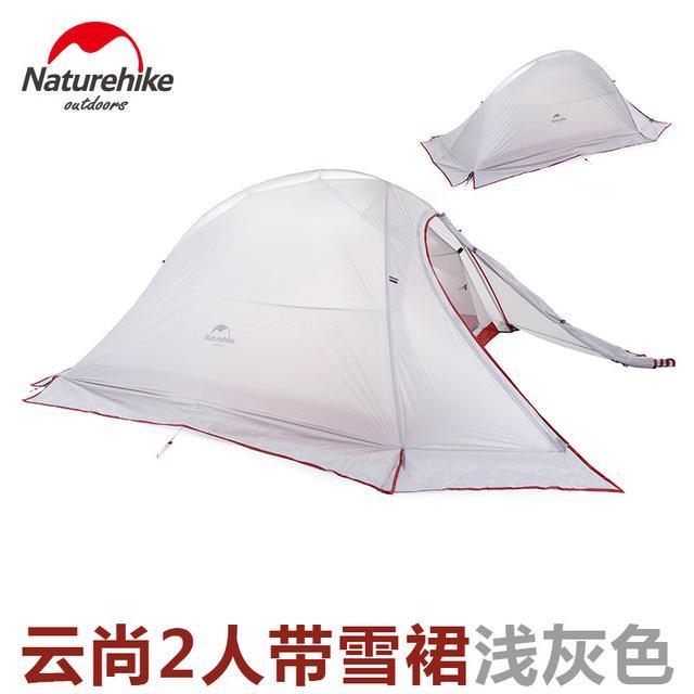 Naturehike 2 Person Ultralight Tent 20D Silicone Tent Double-Layer Camping-BoundlessVoyage Store-with snow skirt-Bargain Bait Box