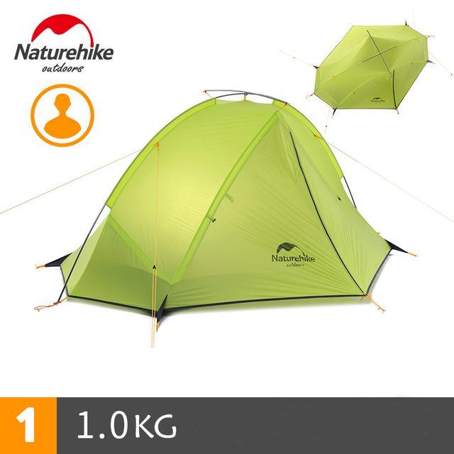 Naturehike 20D Nylon Taga Outdoor Camping Tent Ultralight One Bedroom One Man-Journay Store-green single tent-Bargain Bait Box