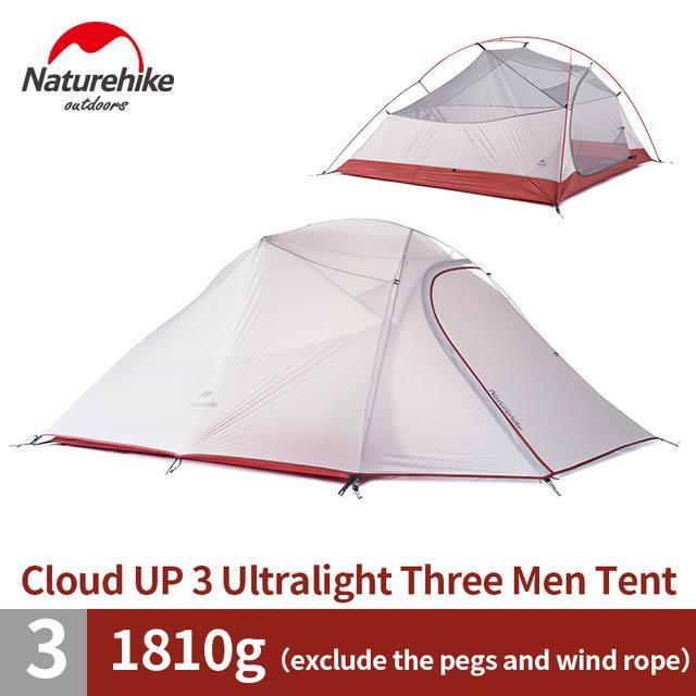 Naturehike 3 Person Lightweight Camping Tent Outdoor Hiking Backpacking-AliExpressOutdoor Store-Gray-Bargain Bait Box