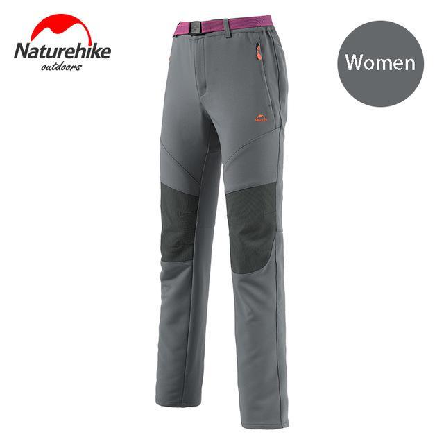 Naturehike Camping Hiking Pants Soft Shell Outdoor Elastic Trousers Men Women-Naturehike Speciality Store-Women gray-S-Bargain Bait Box