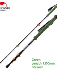 Naturehike Carbon Fiber Walking Stick Trekking Poles Alpenstock Hiking Cane-Mount Hour Outdoor Co.,Ltd store-Green 1350mm-Bargain Bait Box