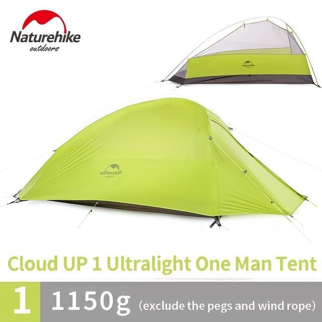 Naturehike Cloudup Series Ultralight Hiking Camping Tent 20D Fabric For 2 Person-Tents-YOUGLE store-UP1 20D green-Bargain Bait Box