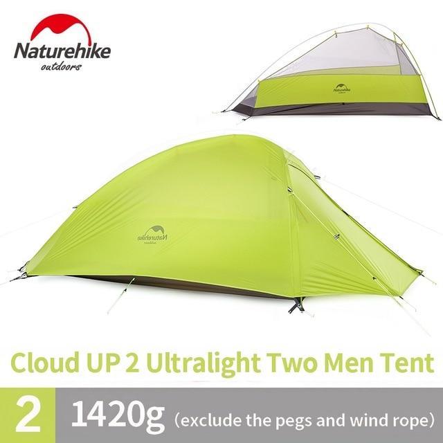 Naturehike Cloudup Series Ultralight Hiking Camping Tent 20D Fabric For 2 Person-Tents-YOUGLE store-UP2 20D green-Bargain Bait Box