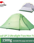 Naturehike Cloudup Series Ultralight Hiking Camping Tent 20D Fabric For 2 Person-Tents-YOUGLE store-UP2 210T green-Bargain Bait Box