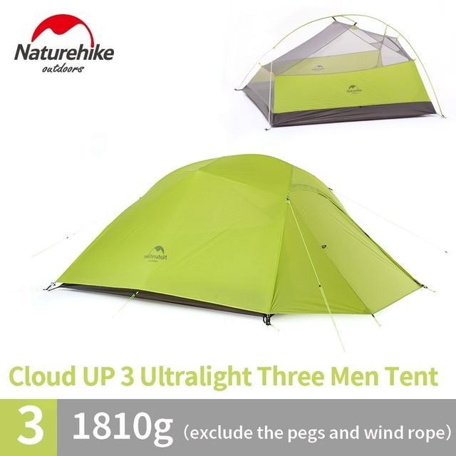 Naturehike Cloudup Series Ultralight Hiking Camping Tent 20D Fabric For 2 Person-Tents-YOUGLE store-UP3 20D green-Bargain Bait Box