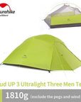 Naturehike Cloudup Series Ultralight Hiking Camping Tent 20D Fabric For 2 Person-Tents-YOUGLE store-UP3 20D green-Bargain Bait Box