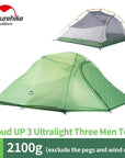 Naturehike Cloudup Series Ultralight Hiking Camping Tent 20D Fabric For 2 Person-Tents-YOUGLE store-UP3 210T green-Bargain Bait Box