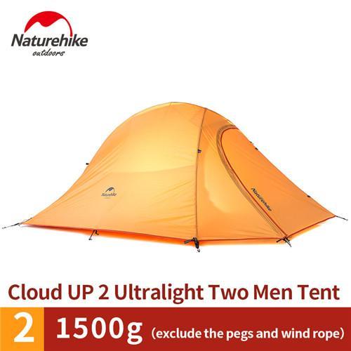Naturehike Cloudup Series Ultralight Hiking Tent 20D Fabric For 2 Person With-Naturehike Official Store-210T Orange-Bargain Bait Box