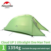 Naturehike Cloudup Series Ultralight Hiking Tent 20D/210T Fabric For 1 Person-Naturehike Official Store-210T Green-Bargain Bait Box