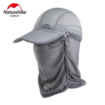 Naturehike Foldable Fishing Cap Hat Outdoor Sun Protection Breathable Mosquito-Fishing Caps-Naturehike Factory Authorization Store-Blue-Bargain Bait Box