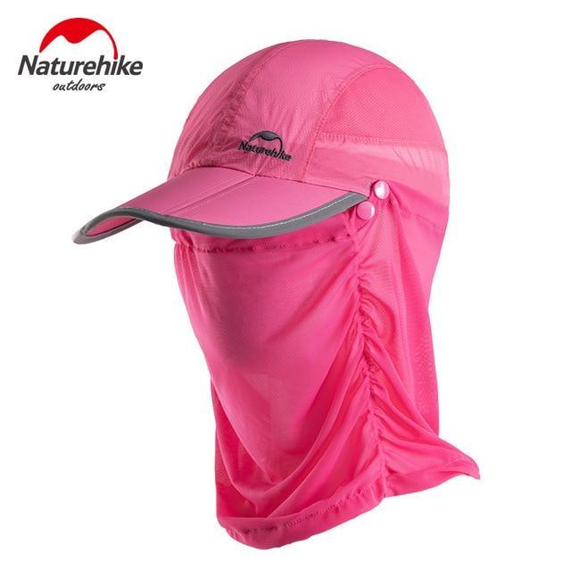 Naturehike Foldable Fishing Cap Hat Outdoor Sun Protection Breathable Mosquito-Fishing Caps-Naturehike Factory Authorization Store-Red-Bargain Bait Box