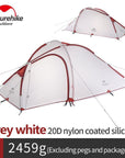 Naturehike Hiby Family Tent 20D Silicone Fabric Waterproof Double-Layer 2 Person-N@tureHike Factory Direct Store-20D Gray silicone-Bargain Bait Box
