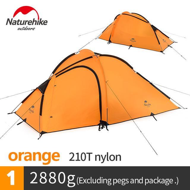 Naturehike Hiby Family Tent 20D Silicone Fabric Waterproof Double-Layer 2 Person-N@tureHike Factory Direct Store-210T Orange-Bargain Bait Box
