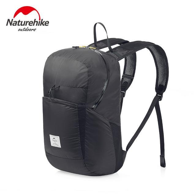 Naturehike Lightweight Foldable Waterproof Nylon Women Men Skin Backpack 18L-Dream outdoor Store-Black 25L-Bargain Bait Box
