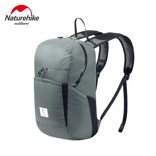 Naturehike Lightweight Foldable Waterproof Nylon Women Men Skin Backpack 18L-Dream outdoor Store-Gray 25L-Bargain Bait Box