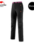 Naturehike Men Women Hiking Pants Outdoor Softshell Trousers Waterproof-Shop3109078 Store-Women black-S-Bargain Bait Box