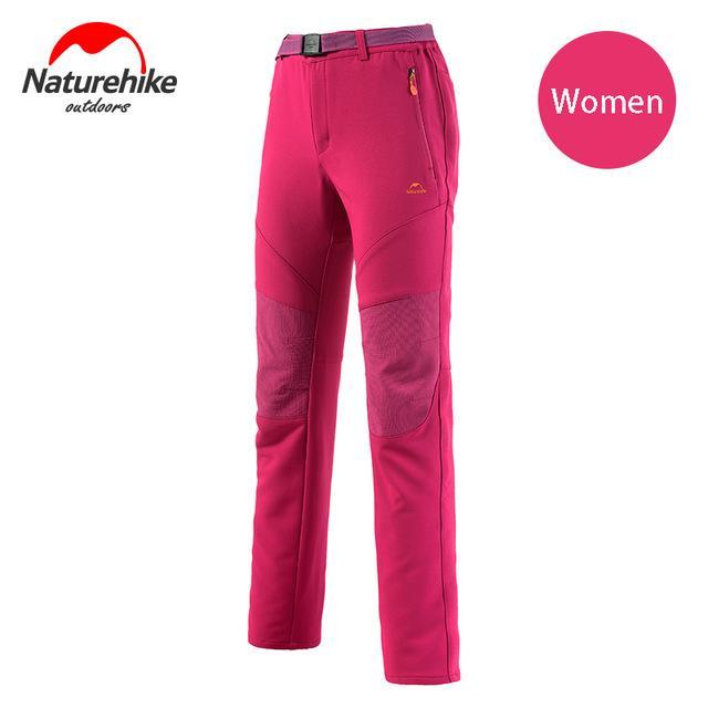 Naturehike Men Women Hiking Pants Outdoor Softshell Trousers Waterproof-Shop3109078 Store-Women rose-S-Bargain Bait Box
