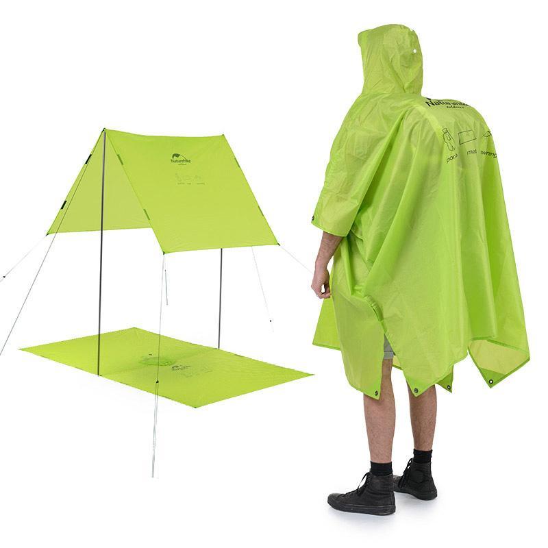 Naturehike Outdoor Raincoat Windbreaker 3In1 Multifunction Jacket Camping &-Dream outdoor Store-green 210T-Bargain Bait Box