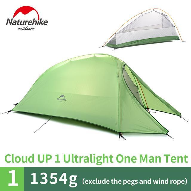 Naturehike Outdoor Tent 3 Person 210T/ 20D Silicone Fabric Double-Layer-Naturehike Speciality Store-UP1 green polyester-Bargain Bait Box