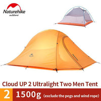 Naturehike Outdoor Tent 3 Person 210T/ 20D Silicone Fabric Double-Layer-Naturehike Speciality Store-UP2 orange polyester-Bargain Bait Box