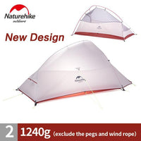 Naturehike Outdoor Tent 3 Person 210T/ 20D Silicone Fabric Double-Layer-Naturehike Speciality Store-UP2 silicone New-Bargain Bait Box