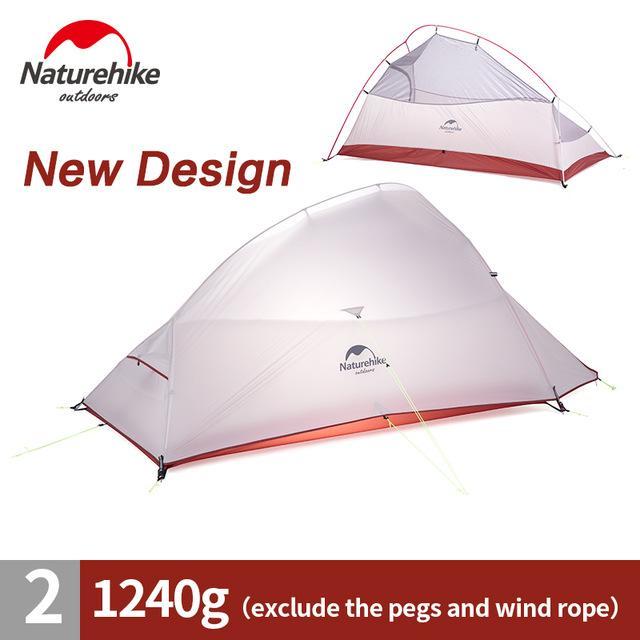 Naturehike Outdoor Tent 3 Person 210T/ 20D Silicone Fabric Double-Layer-Naturehike Speciality Store-UP2 silicone New-Bargain Bait Box