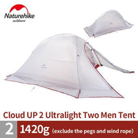 Naturehike Outdoor Tent 3 Person 210T/ 20D Silicone Fabric Double-Layer-Naturehike Speciality Store-UP2 white silicone B-Bargain Bait Box