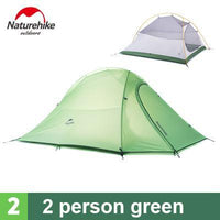 Naturehike Tent Camping Tent Ultralight 1 2 3 Person Man 4 Season Double-outdoor-discount Store-2 person green-Bargain Bait Box
