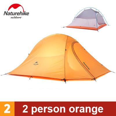 Naturehike Tent Camping Tent Ultralight 1 2 3 Person Man 4 Season Double-outdoor-discount Store-2 person orange-Bargain Bait Box