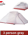 Naturehike Tent Camping Tent Ultralight 1 2 3 Person Man 4 Season Double-outdoor-discount Store-3 person gray-Bargain Bait Box